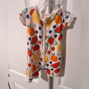 Little sleepies squeeze the day Colorful Fruit Print Baby Romper
